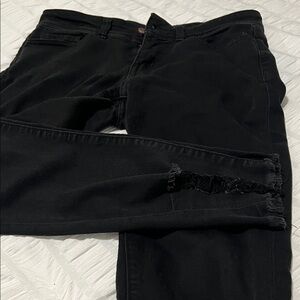 BKE Black Skinny Jeans with Branded Button